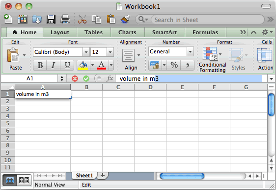 inserting formula on excel for mac
